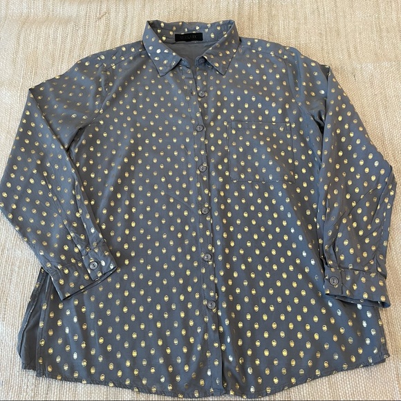 Monarc Gold Polka Dot Button-Down shirt size S - Picture 5 of 9